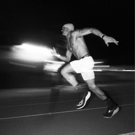 Runner wearing HiStrips nasal strip at night — nasal breathing for speed and endurance