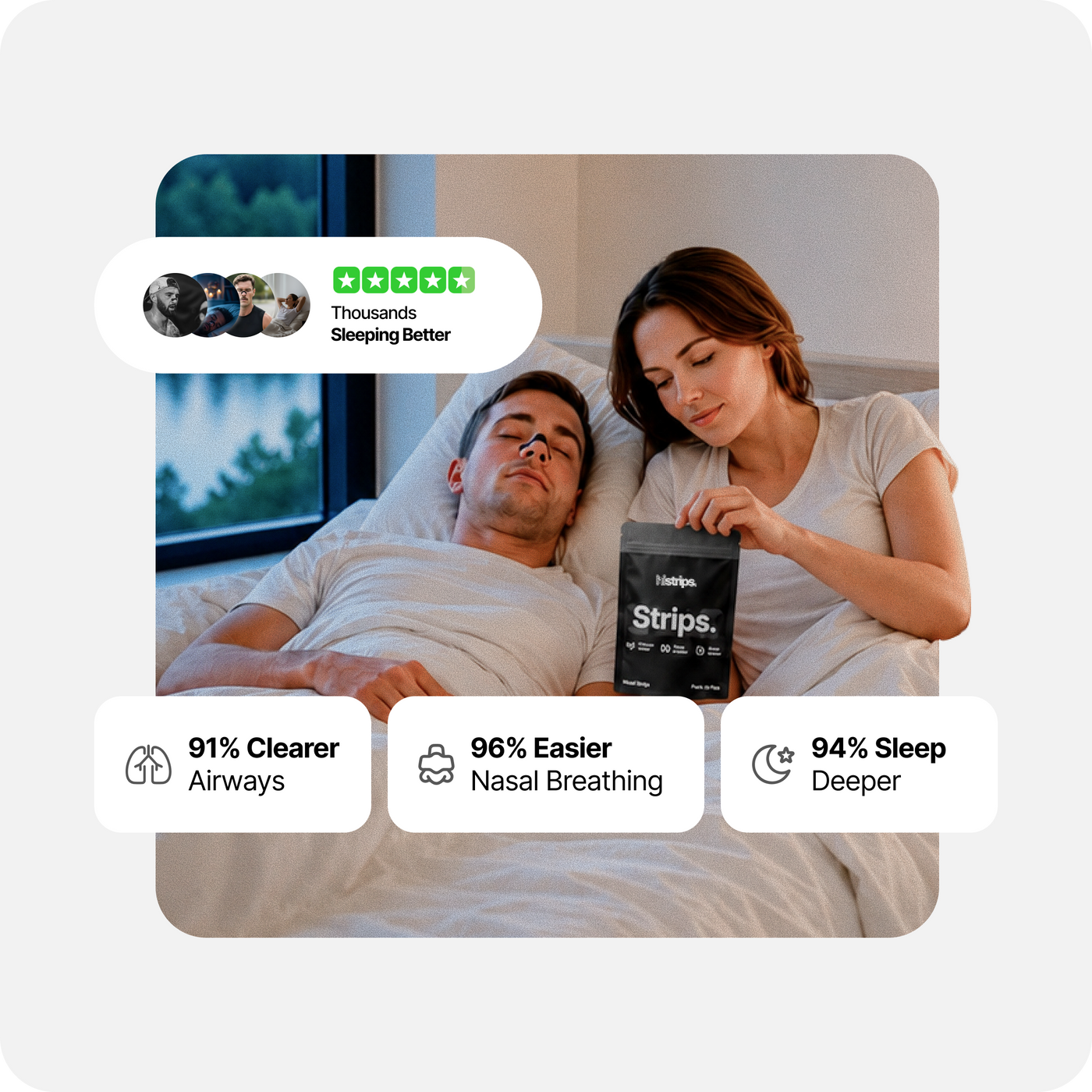 Nasal Sleeping Strips - Black