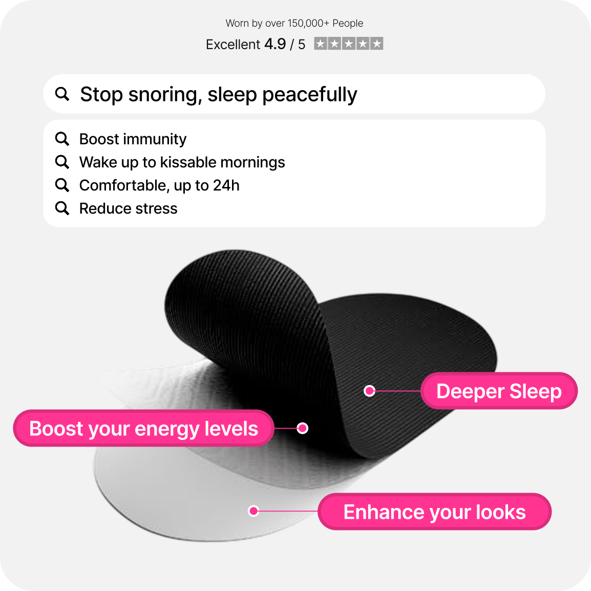 Adhesive strip for better sleep and nose breathing