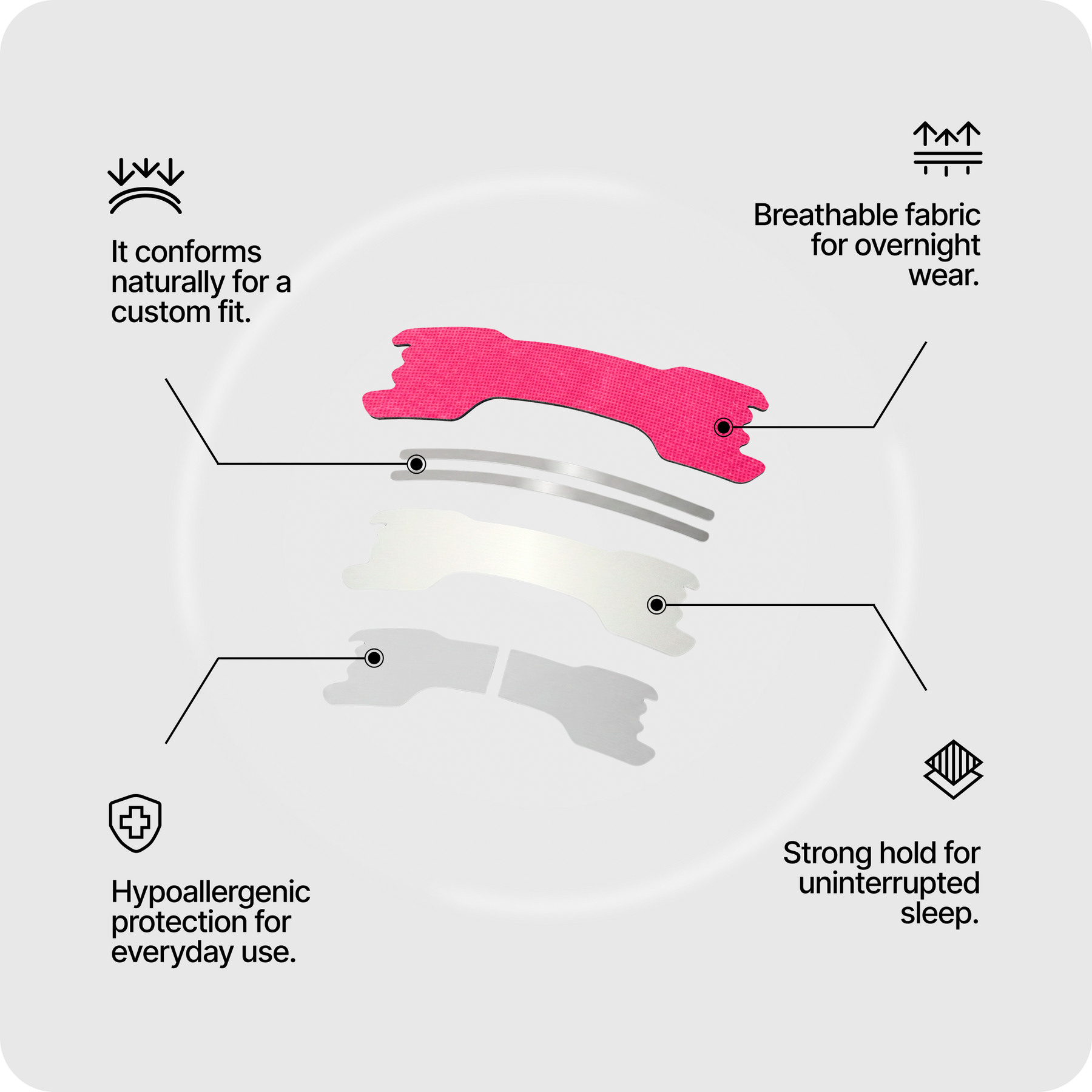 Nasal Sleeping Strips - Pink