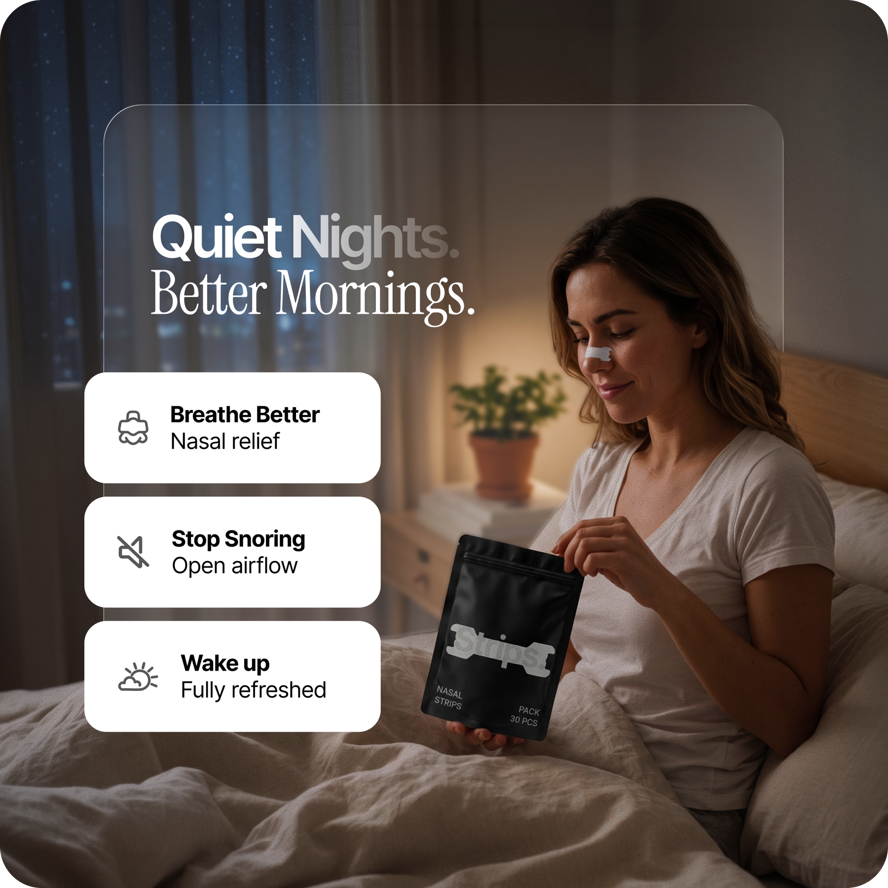 Nasal Sleeping Strips - White