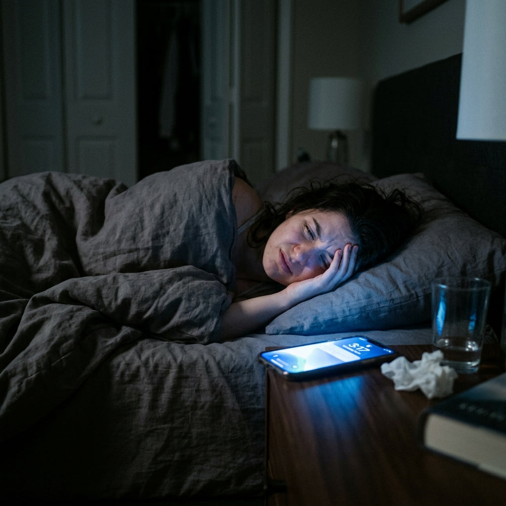 Phone alarm ruining sleep — athlete sleep optimization with HiStrips