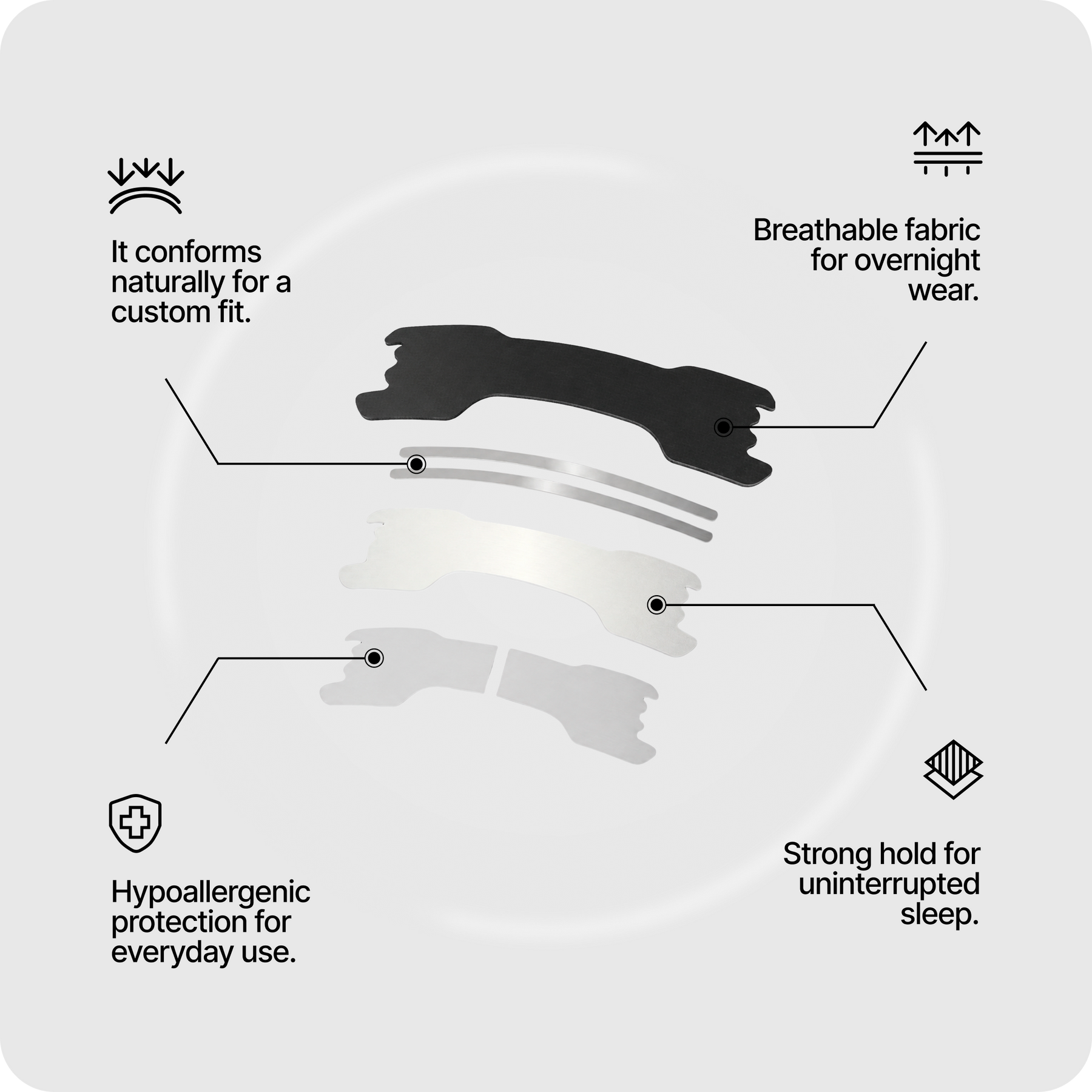 Nasal Sleeping Strips - Black