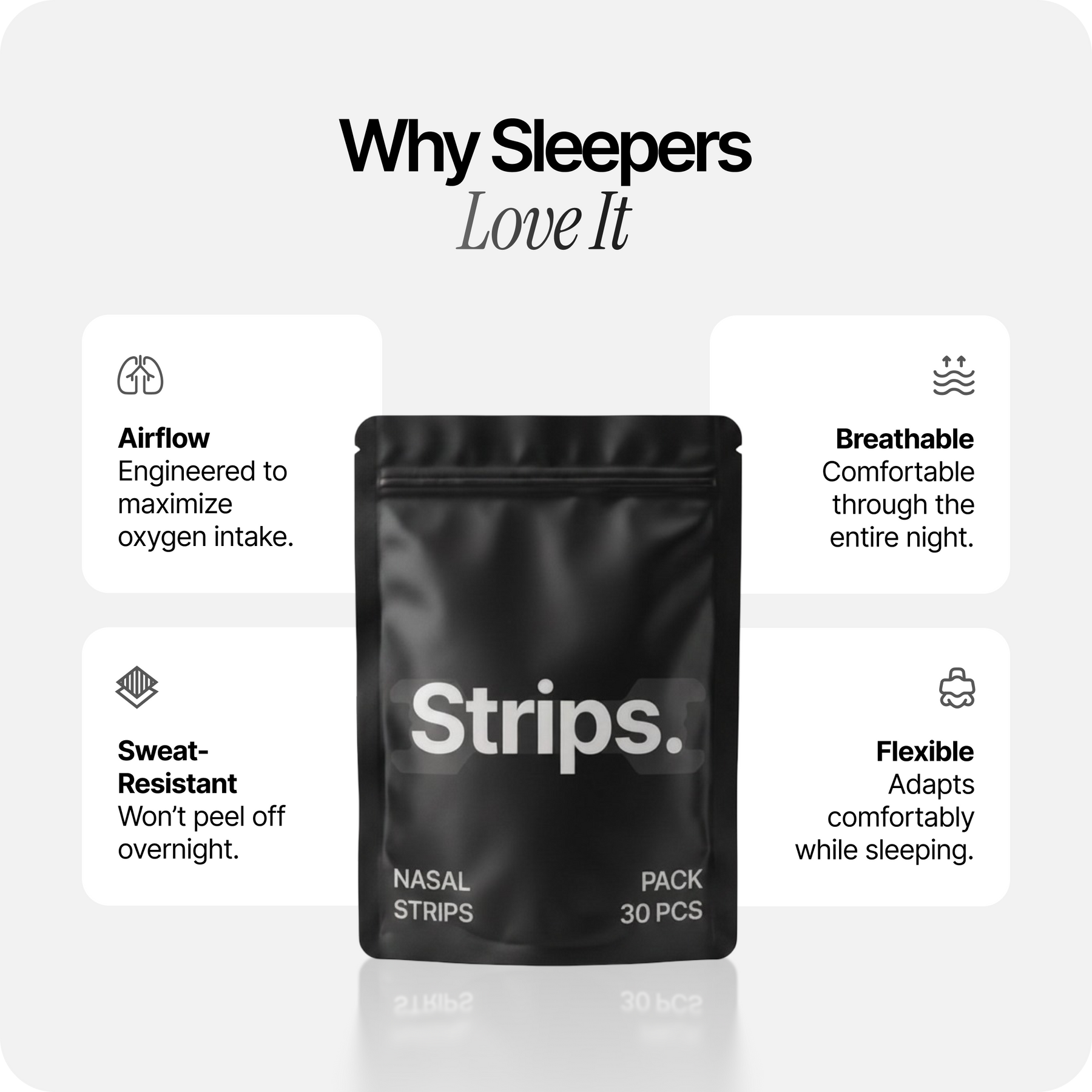 Nasal Sleeping Strips - Black