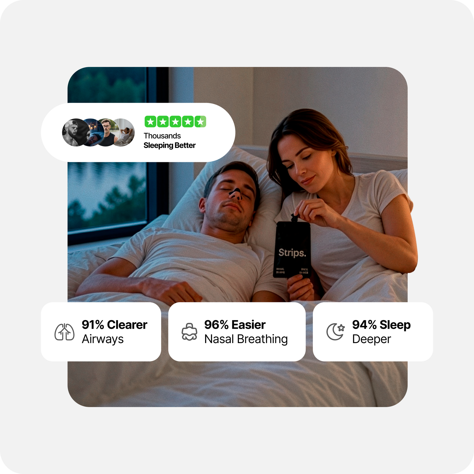 Nasal Sleeping Strips - Black