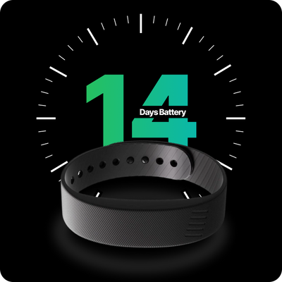 Long battery life vibrating alarm band