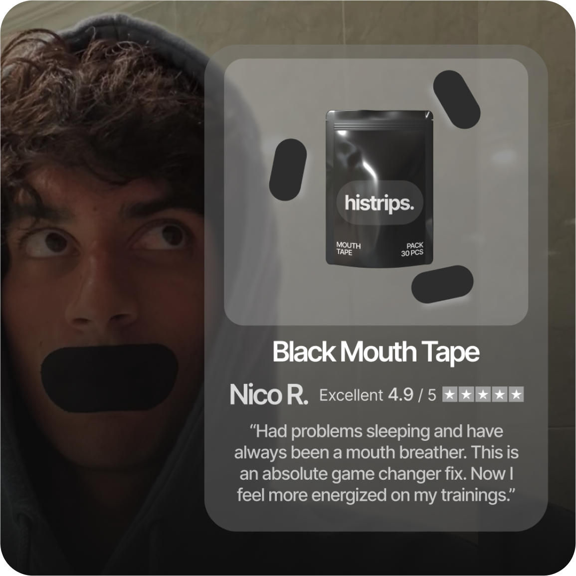 Adhesive strip for better sleep and nose breathing