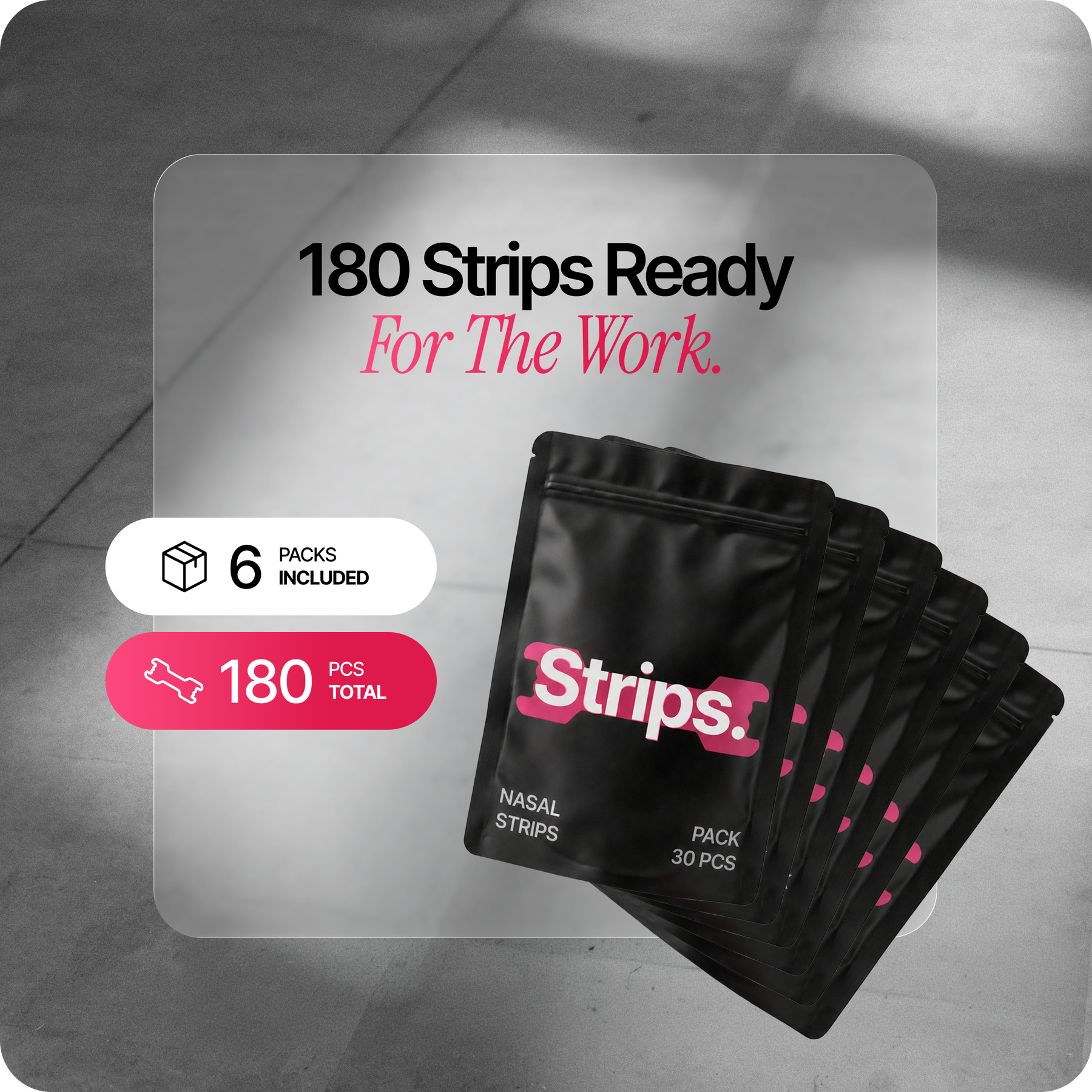 Pink Nasal Strips [6-Pack]