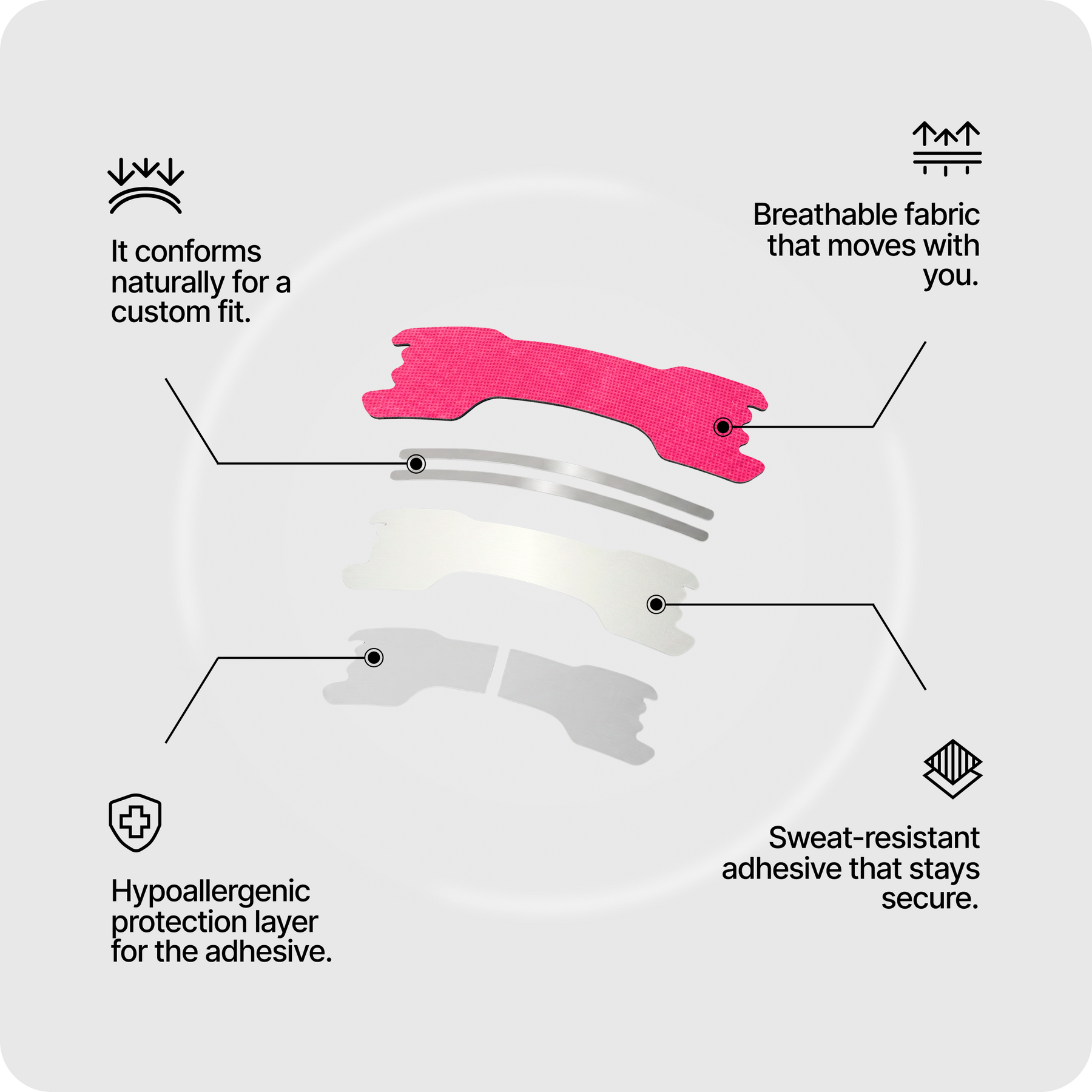 Pink Nasal Strips [6-Pack]