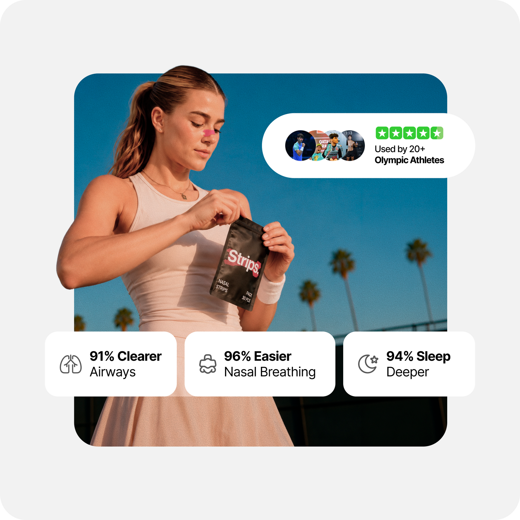 Pink Nasal Strips