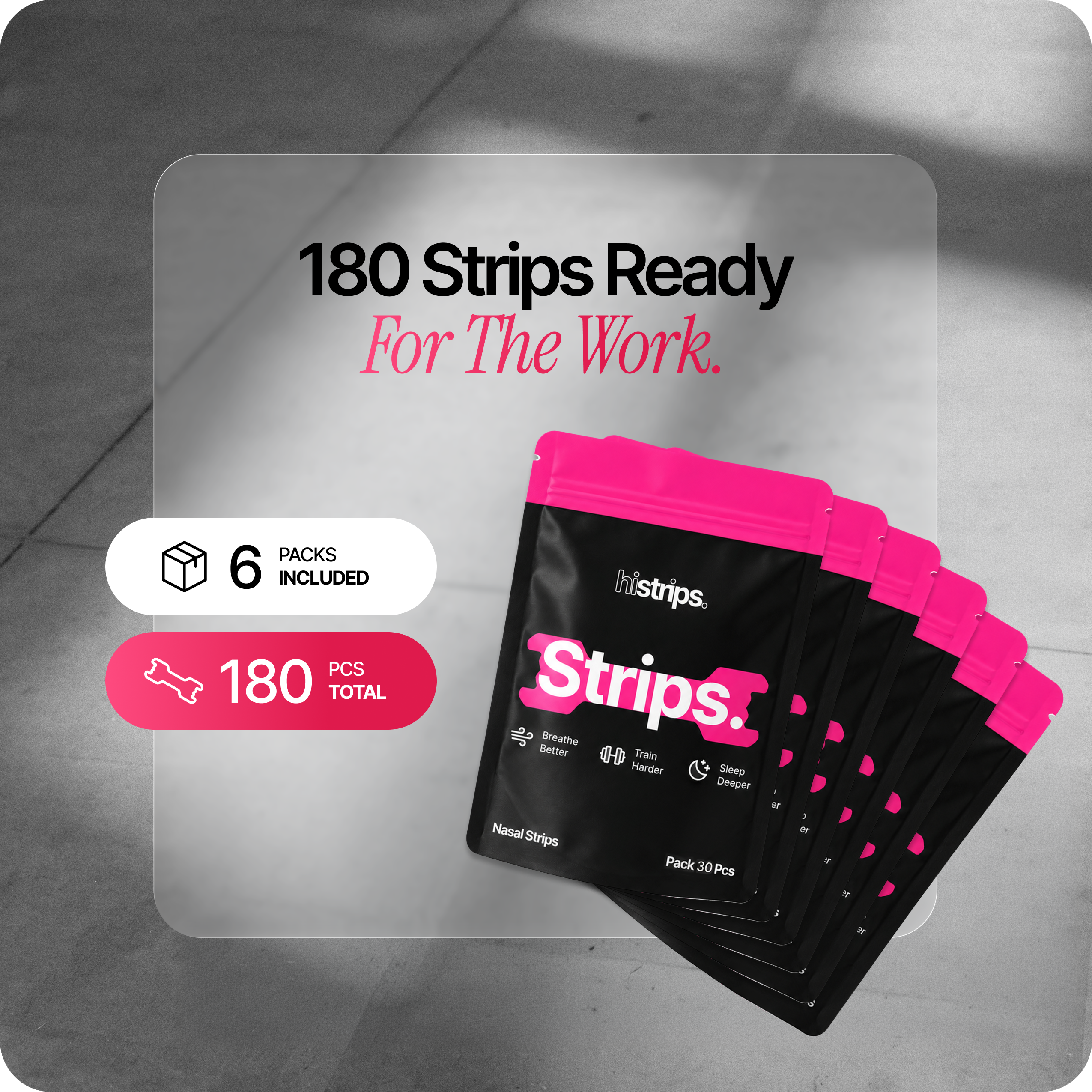 Pink Nasal Strips [6-Pack]