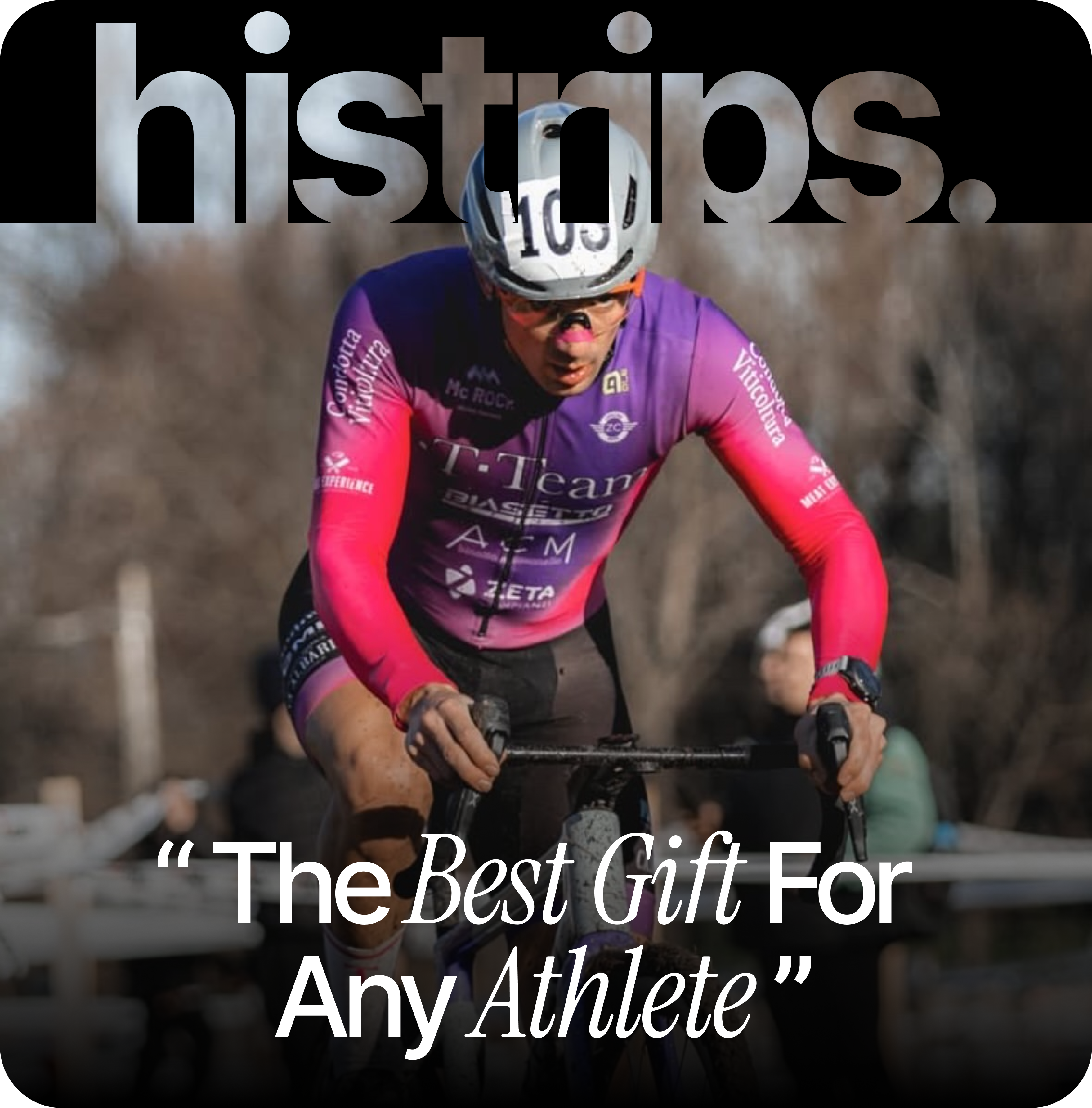 Athlete in recovery using HISTRIPS products