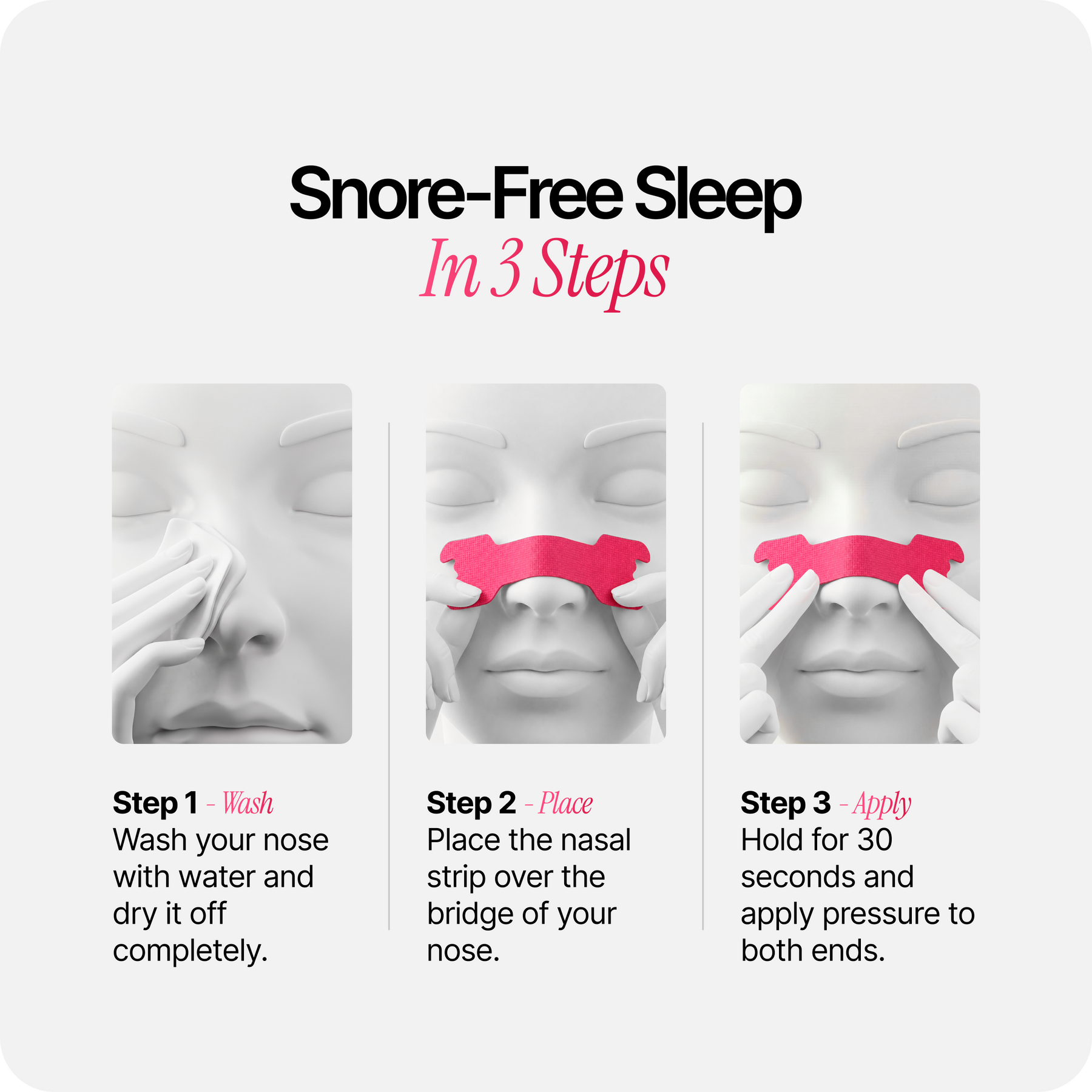 Nasal Sleeping Strips - Pink