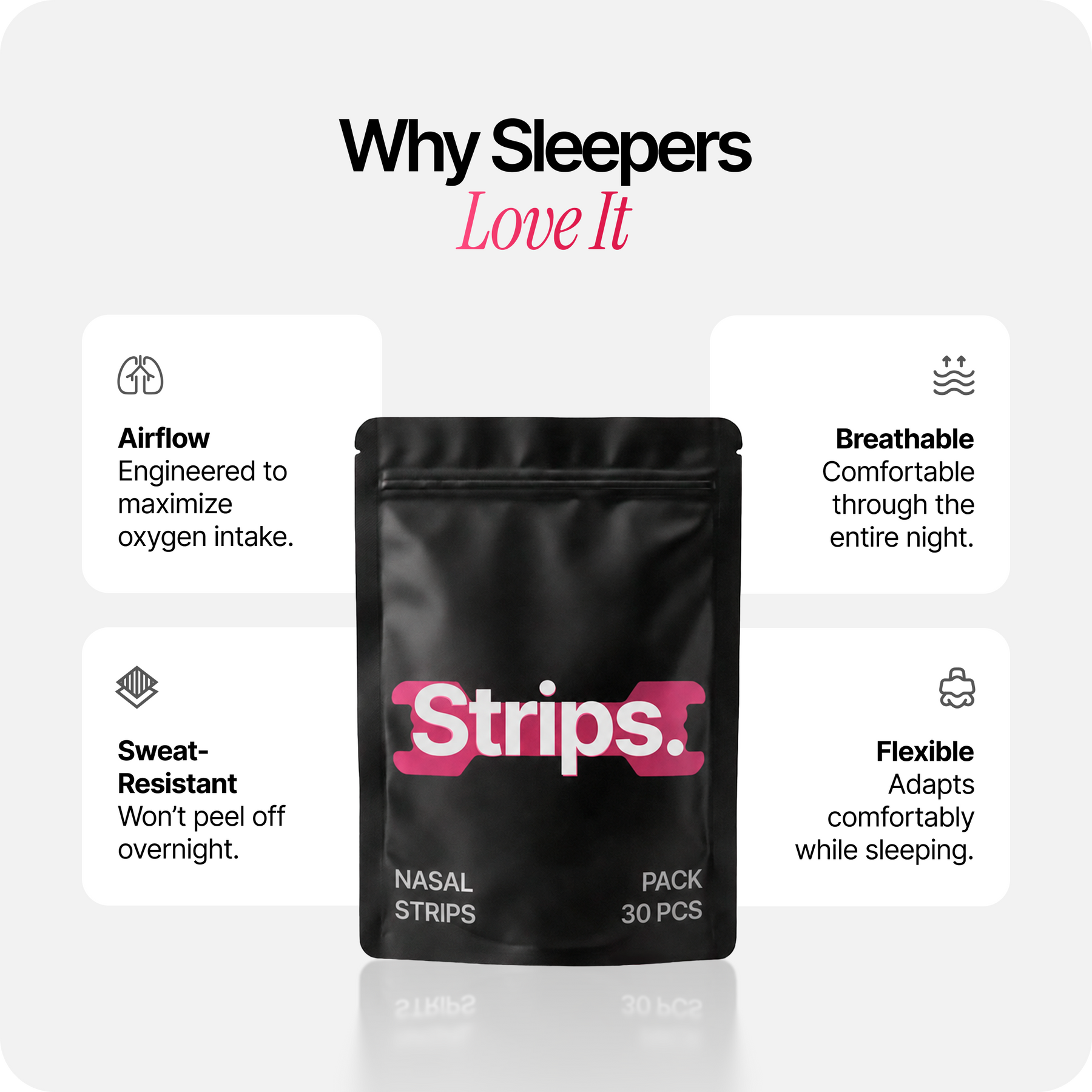 Nasal Sleeping Strips - Pink
