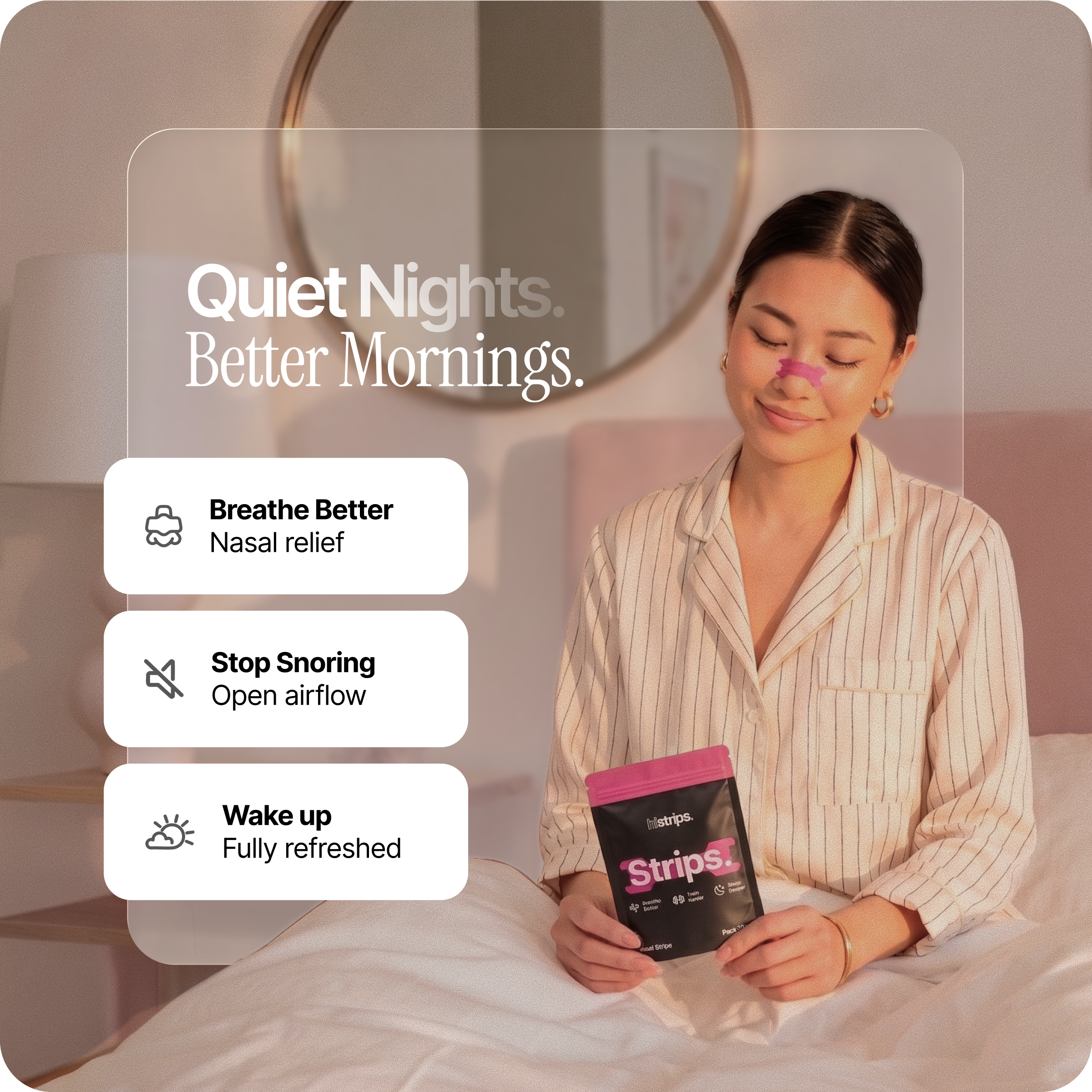 Nasal Sleeping Strips - Pink