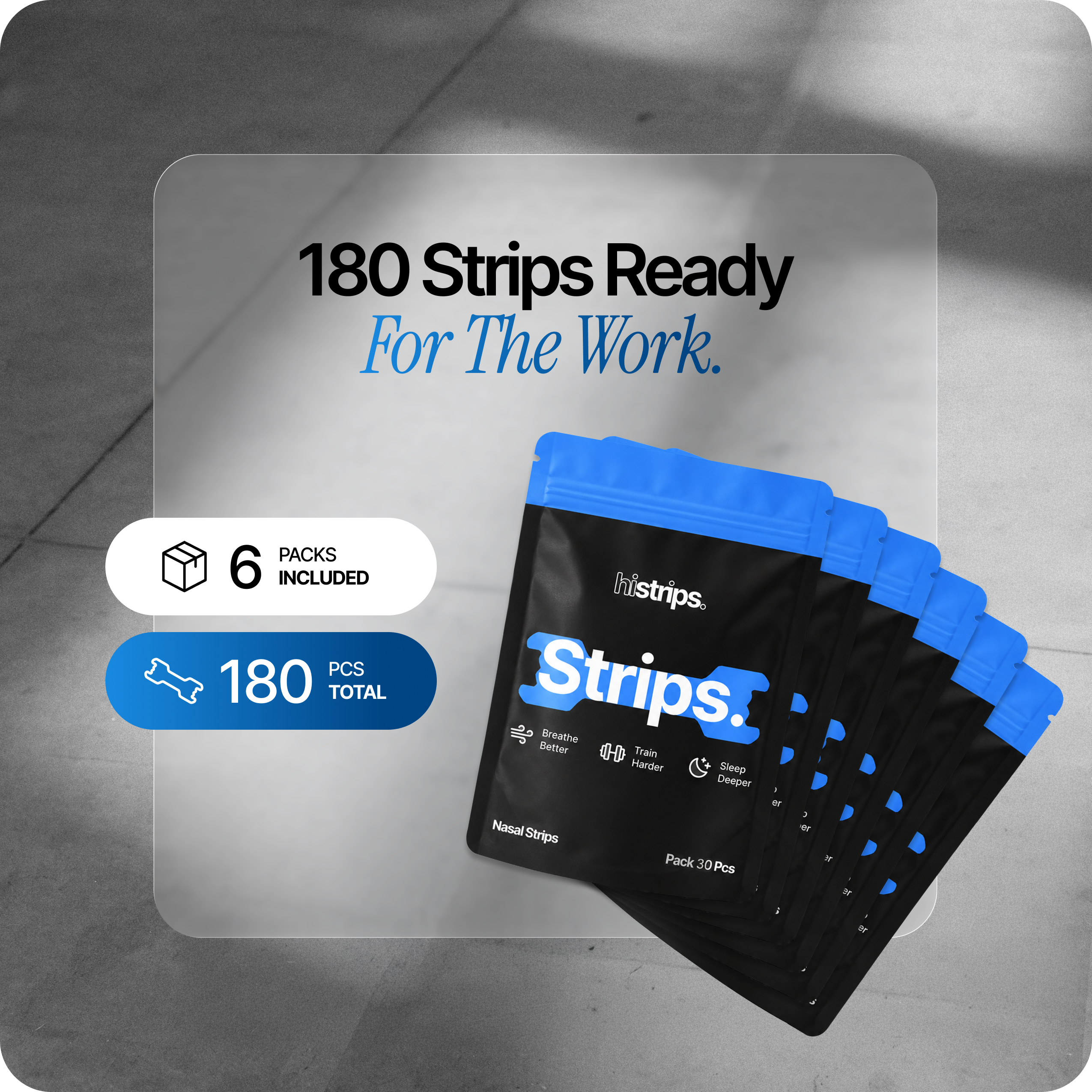 Blue Nasal Strips [6-Pack]