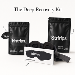 The Deep Recovery Kit (1x Perfect Sleep Kit + 1x Cotton Mouth Tape + 1x Eclipse Sleep Mask)