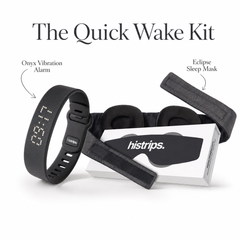 The Quick Wake Kit (1x Onyx Vibration Alarm + 1x Eclipse Sleep Mask)