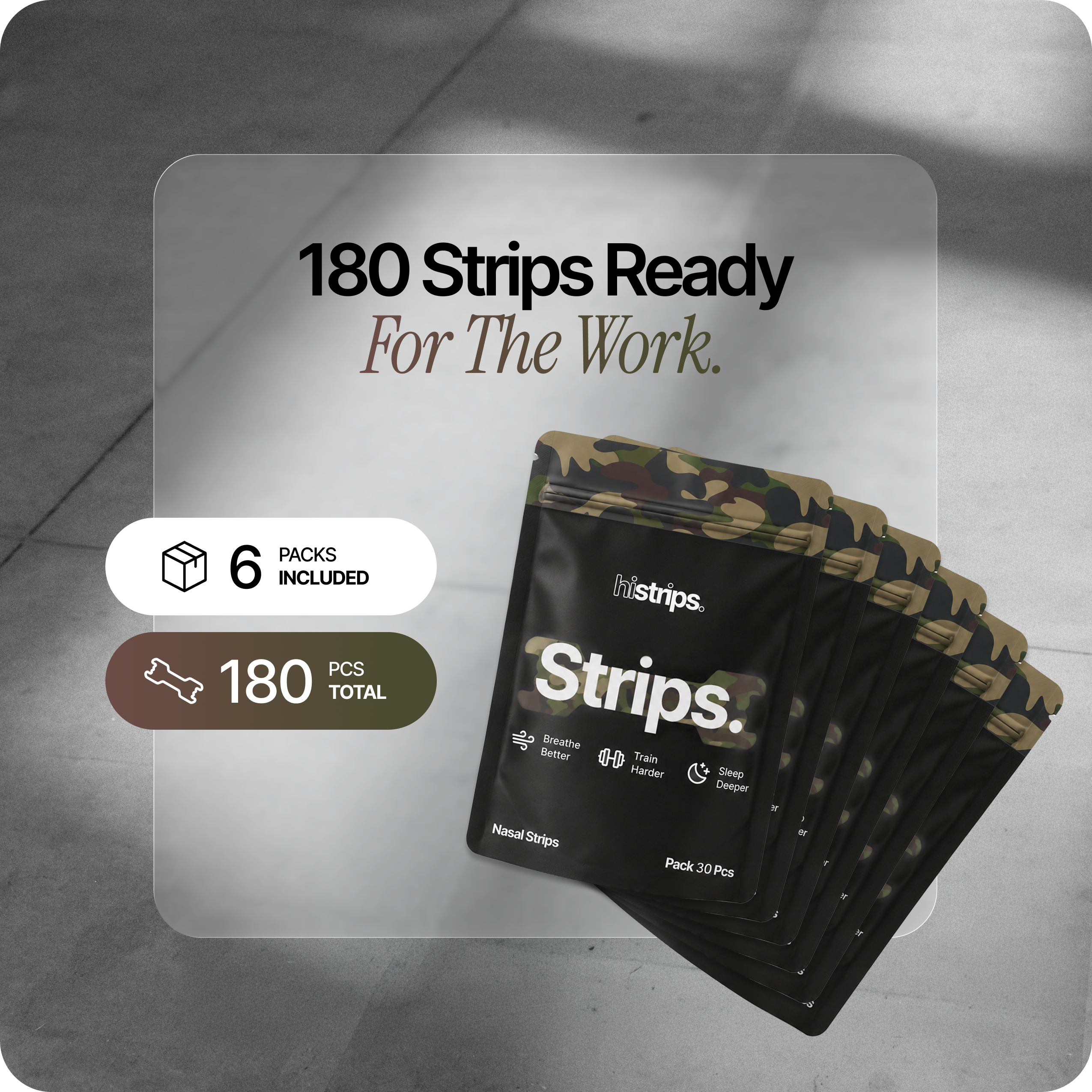 Camo Nasal Strips [6-Pack]
