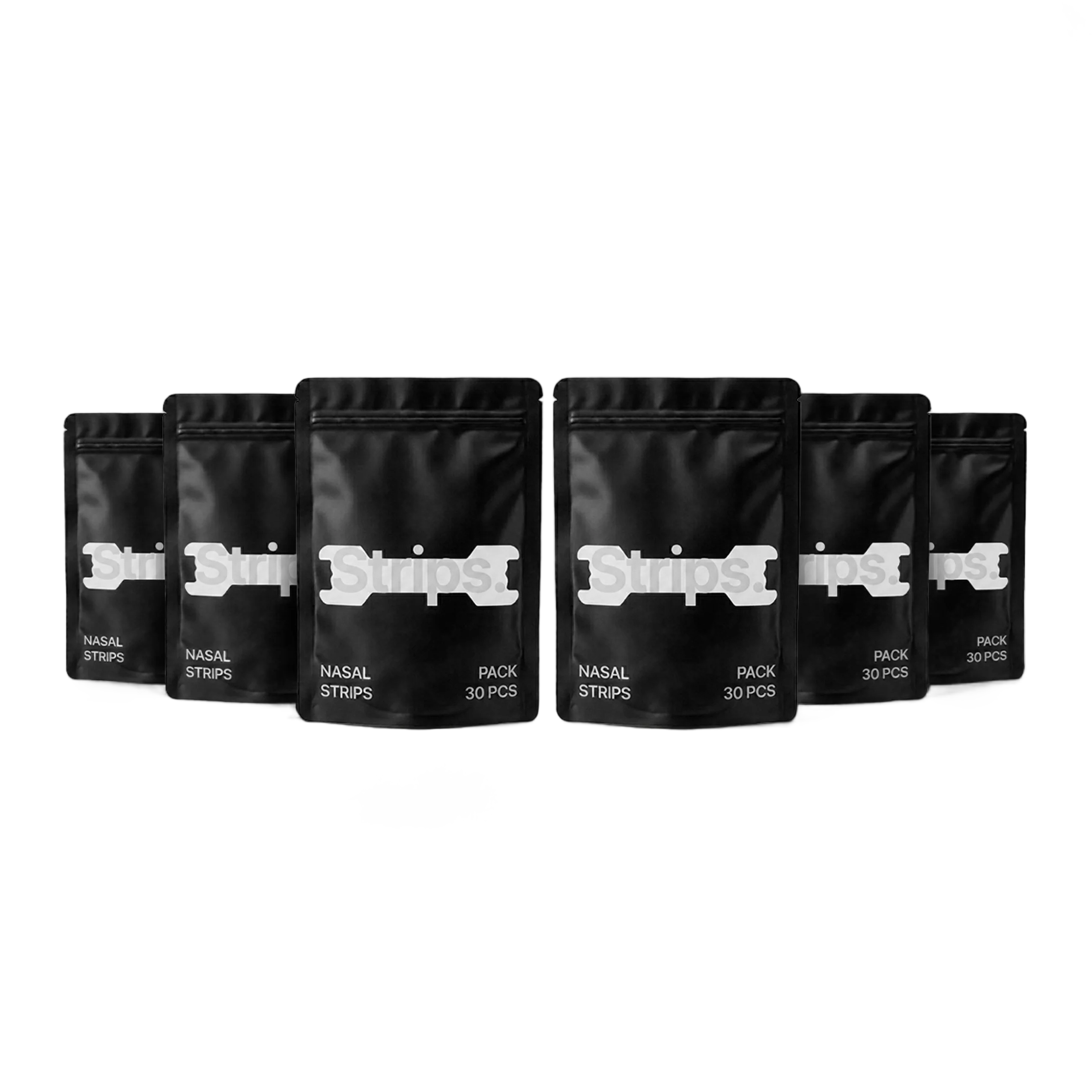 White Nasal Strips [6-Pack] without background