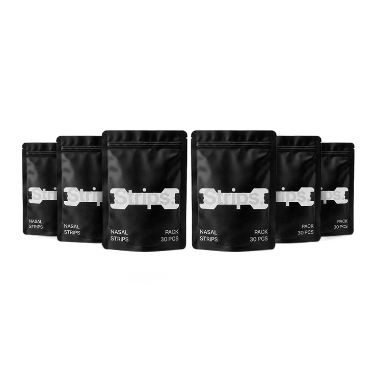White Nasal Strips [6-Pack] without background