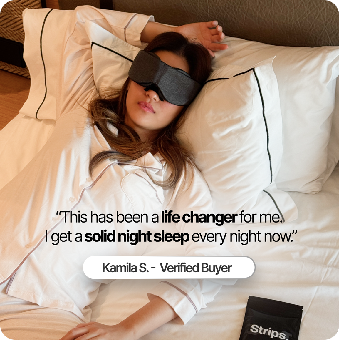 Insomnia mask - Relieves migraine headaches and improves sleep quality - Hypoallergenic material