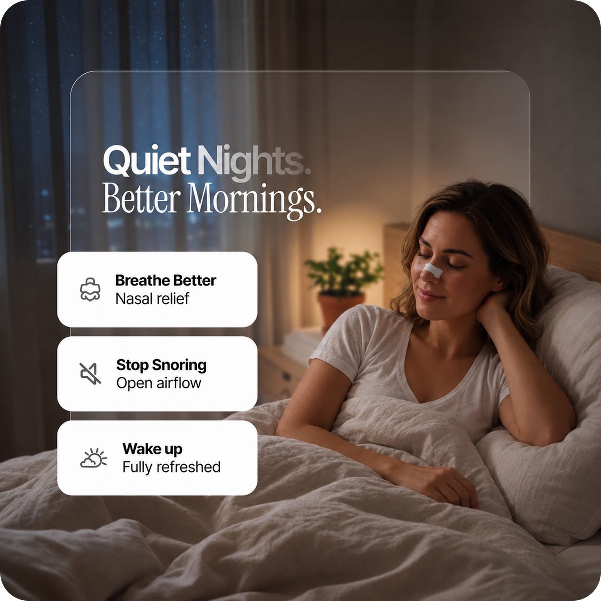 Nasal Sleeping Strips - White