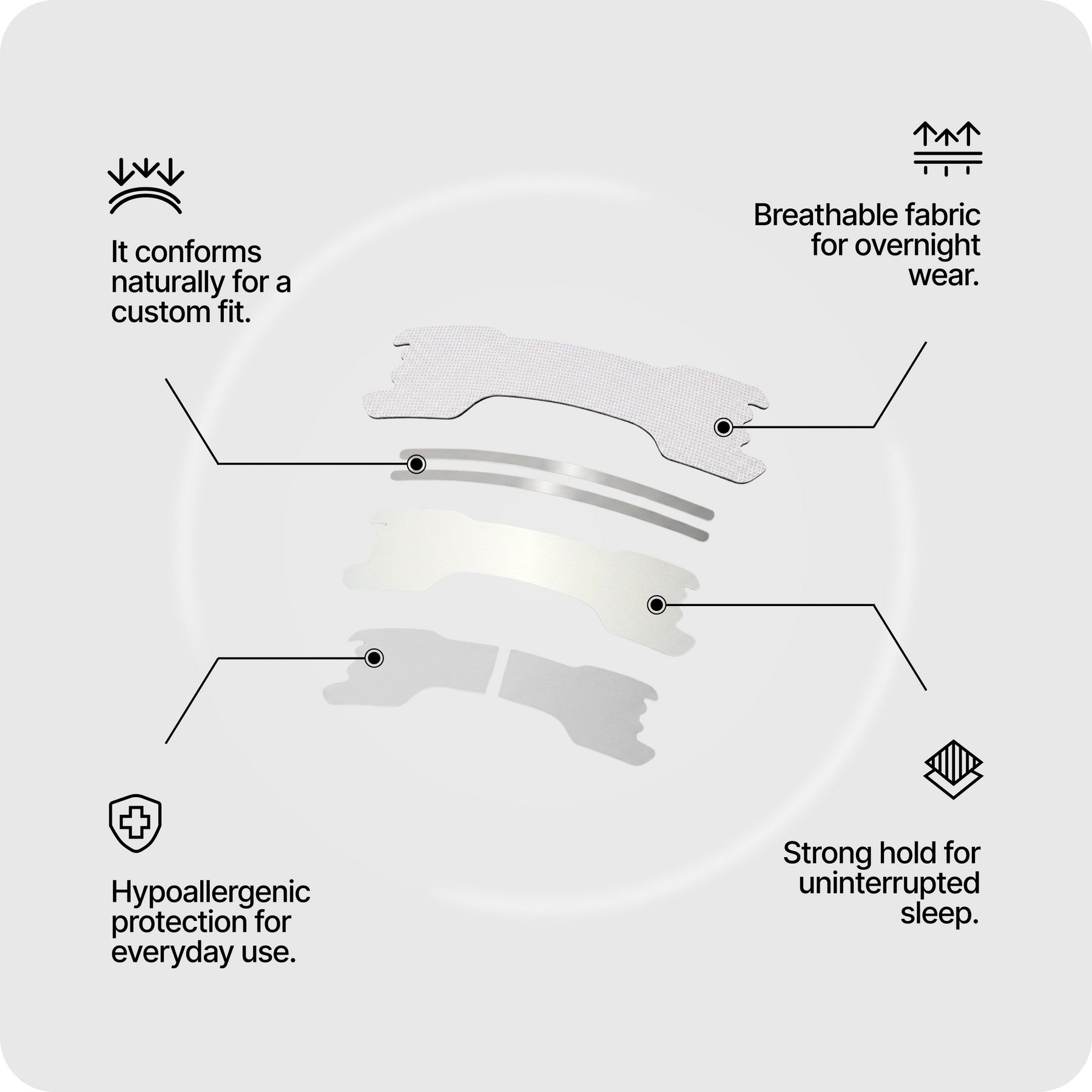 Nasal Sleeping Strips - White