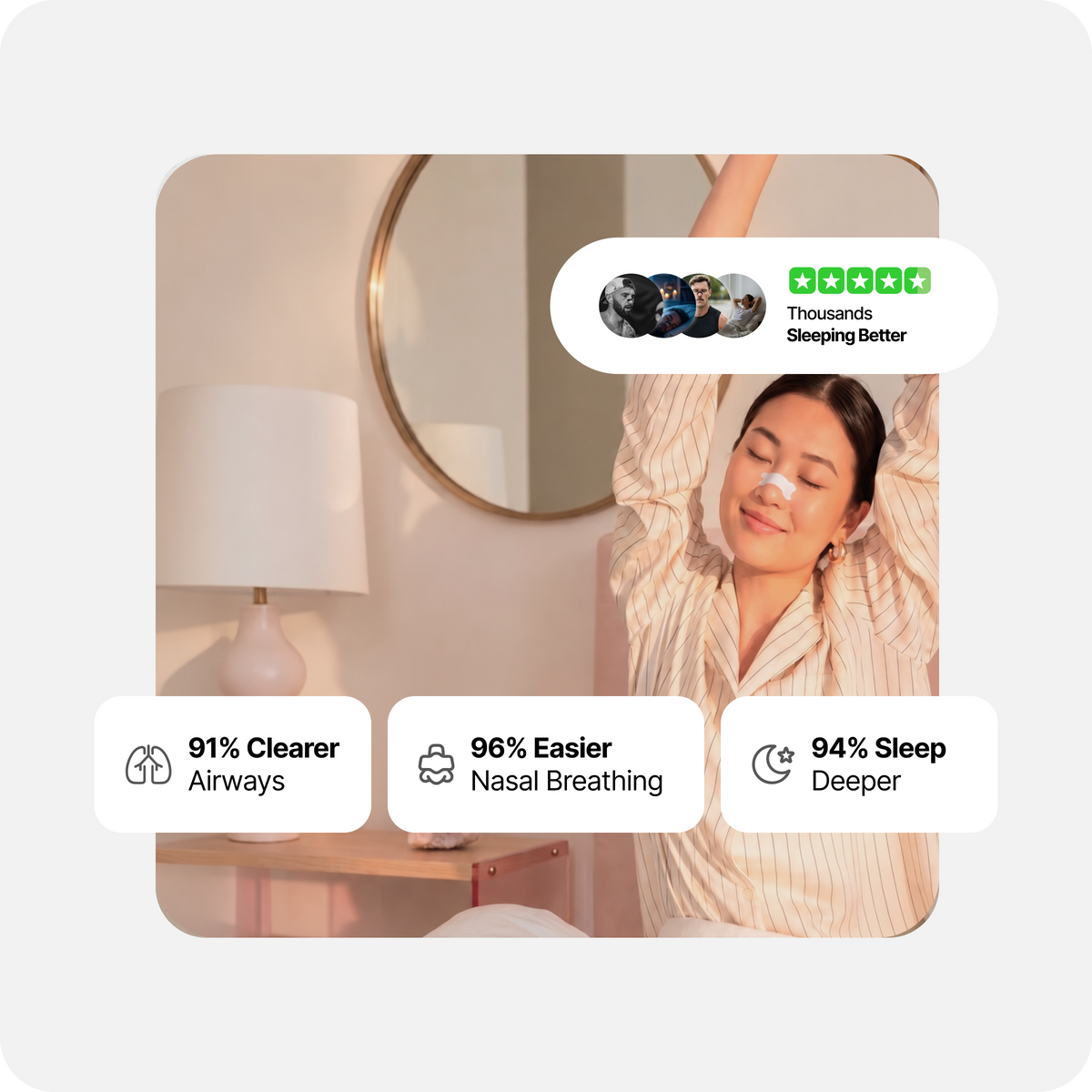 Nasal Sleeping Strips - White