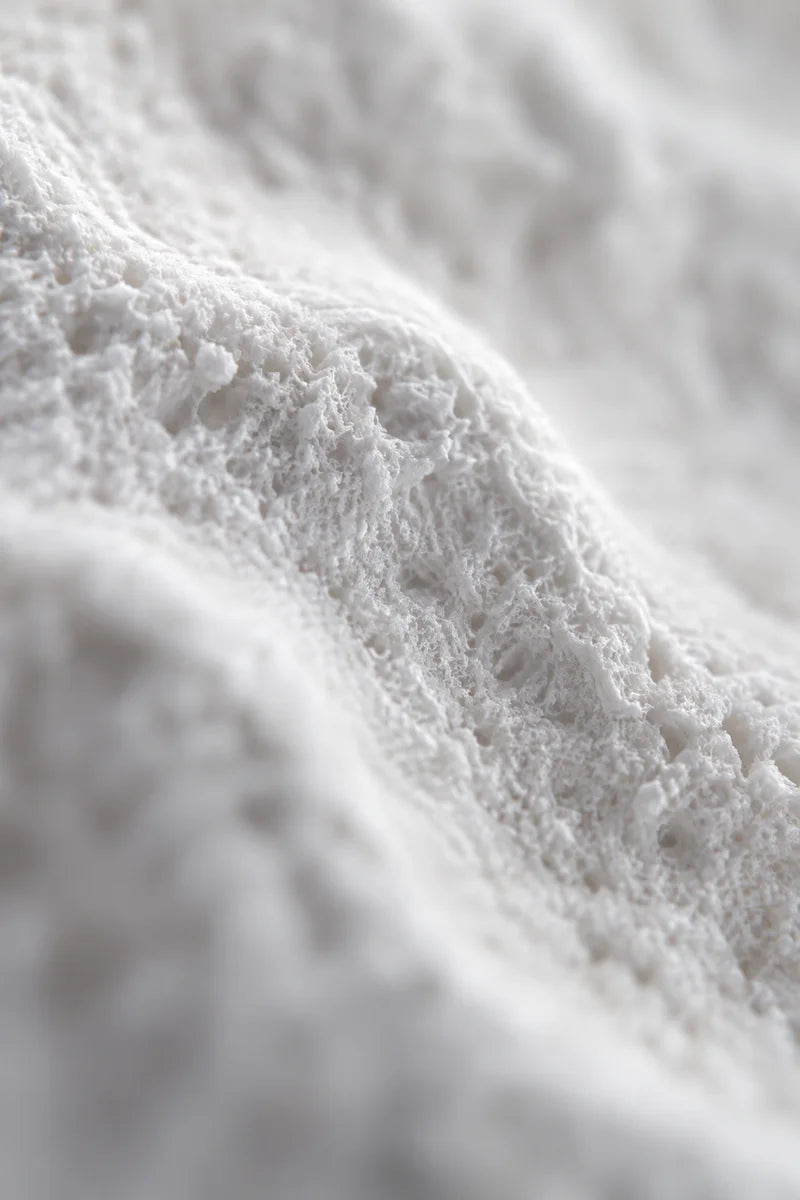 Macro texture illustrating magnesium mineral ingredient
